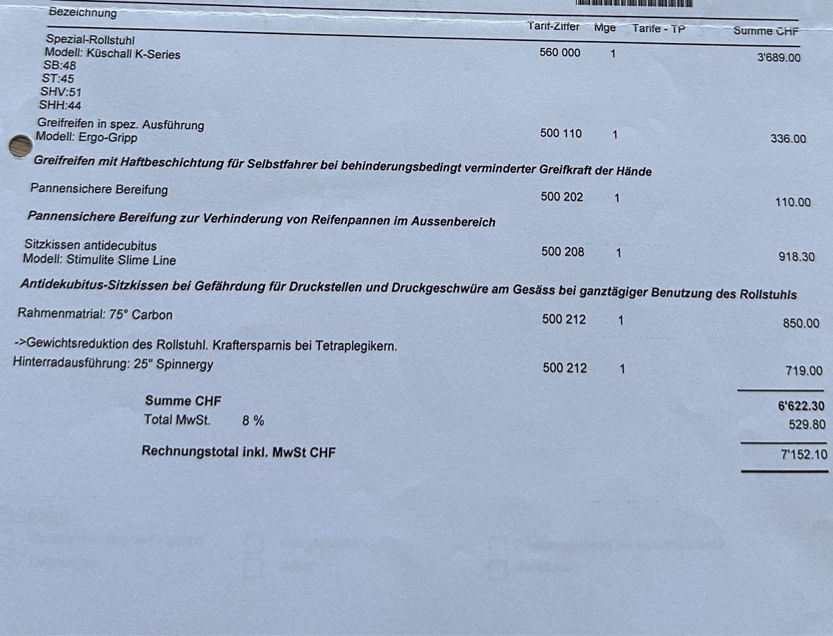 Sedie a rotelle: Küschall Rollstuhl K-Series – Nuovo (secondo la descrizione) da Schübelbach venduto da Kandija 7