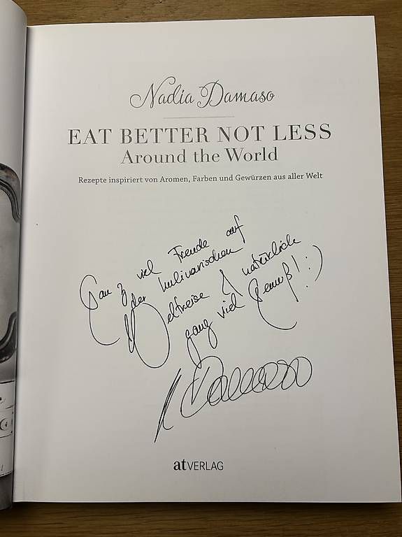Libri: "Eat Better Not Less" handsigniert Nadia Damaso – Nuovo (secondo la descrizione) da Zürich venduto da cupasil 1