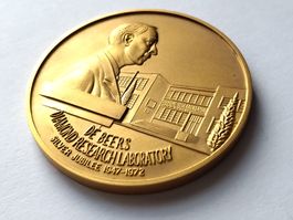 Medaille De Beers Diamond Research Lab 1947-1972 SilvJubilee