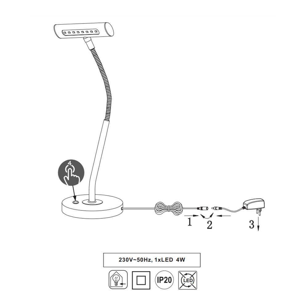 Lampen: LED Tischleuchte, Dimmer, 35 cm Höhe – Neu (gemäss Beschreibung) aus Kreuzlingen von Smart-Light 4