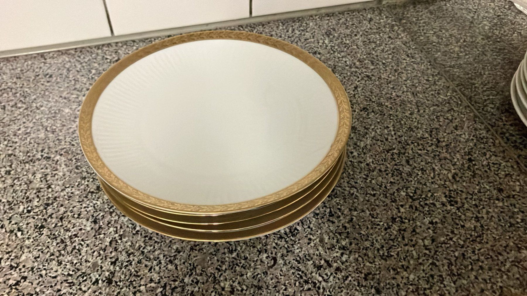 Piatti: 5 piattini da dessert bordo oro Bareuther Bavaria – Usato da Melano venduto da H-Sara