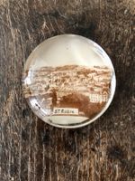 Antik Glas-Briefbeschwerer mit Foto | Souvenir aus St.Gallen