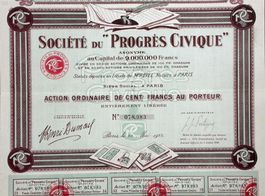 Société du Progrès Civique SA, Paris - 1925