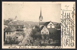 Schaffhausen, Ortsansicht aus der Vogels