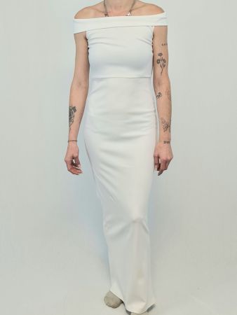 Robe blanche longue - épaule dénudée Taille 34