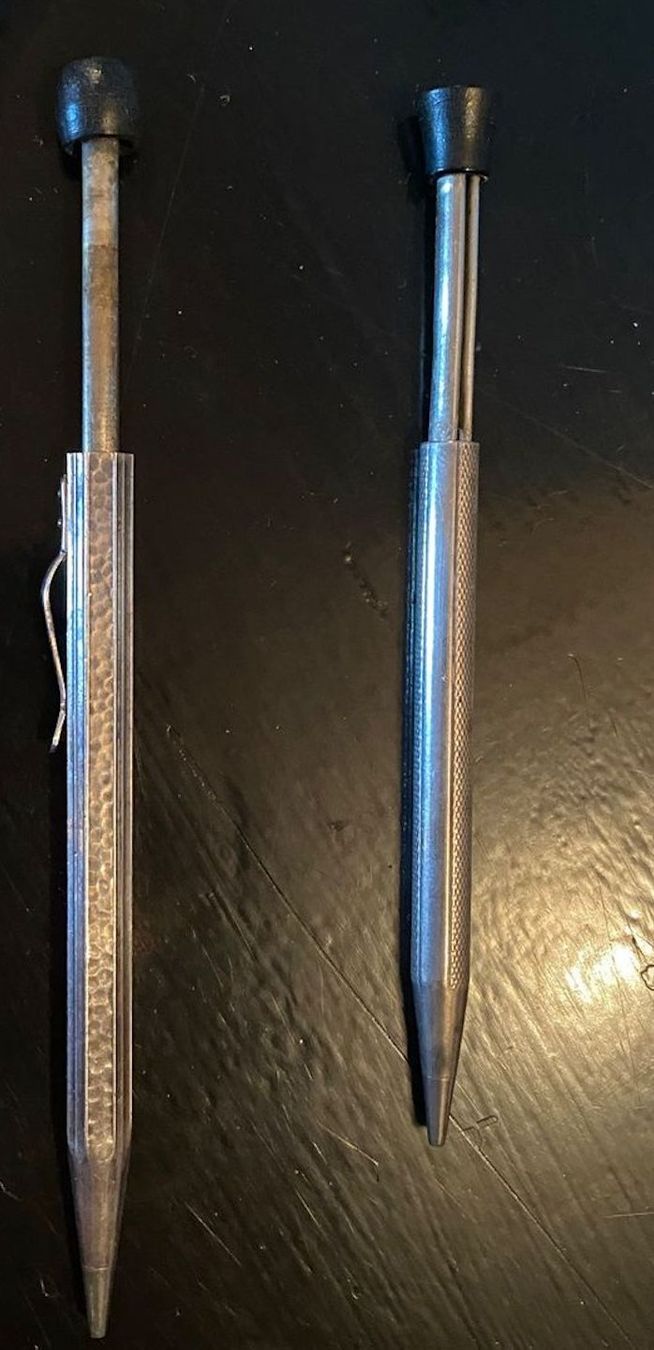 Matite, matite colorate & gessi: zwei silberne Bleistifte / Bleistifthalter 800er Silber – Usato da Lüchingen venduto da LIDB 3