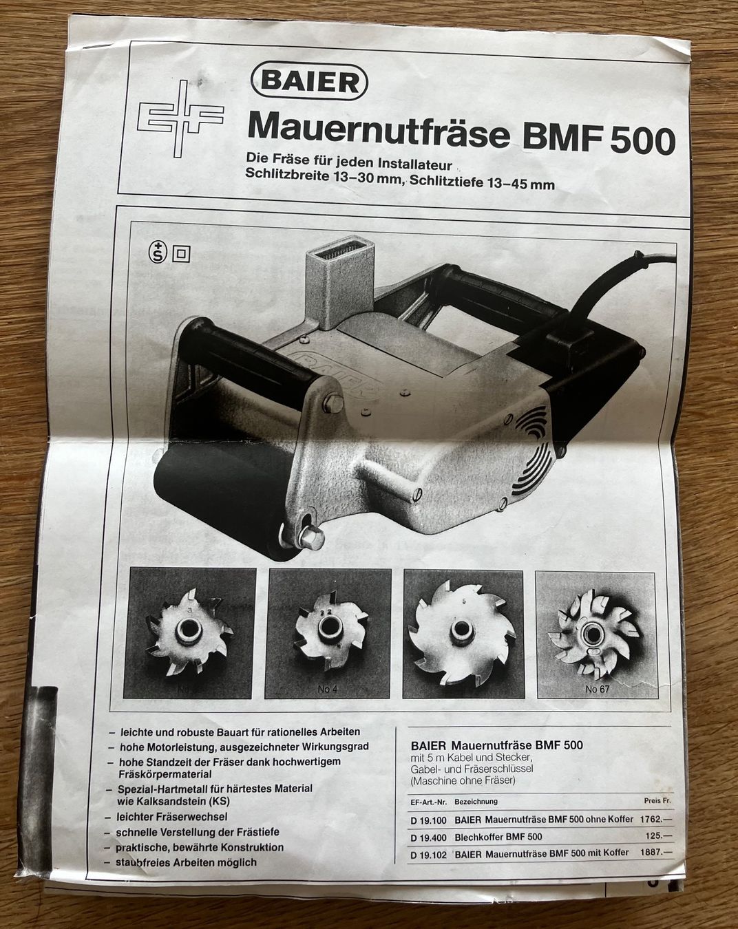 Tutte le macchine: Elektro Mauernutfräse – Nuovo e nell'imballaggio originale da Waldstatt venduto da breitaxt 6