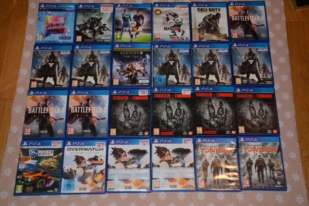 Top: Grosse Playstation 4 Spiel Sammlung 43Stk 3x Ohne Hülle  Kaufen 