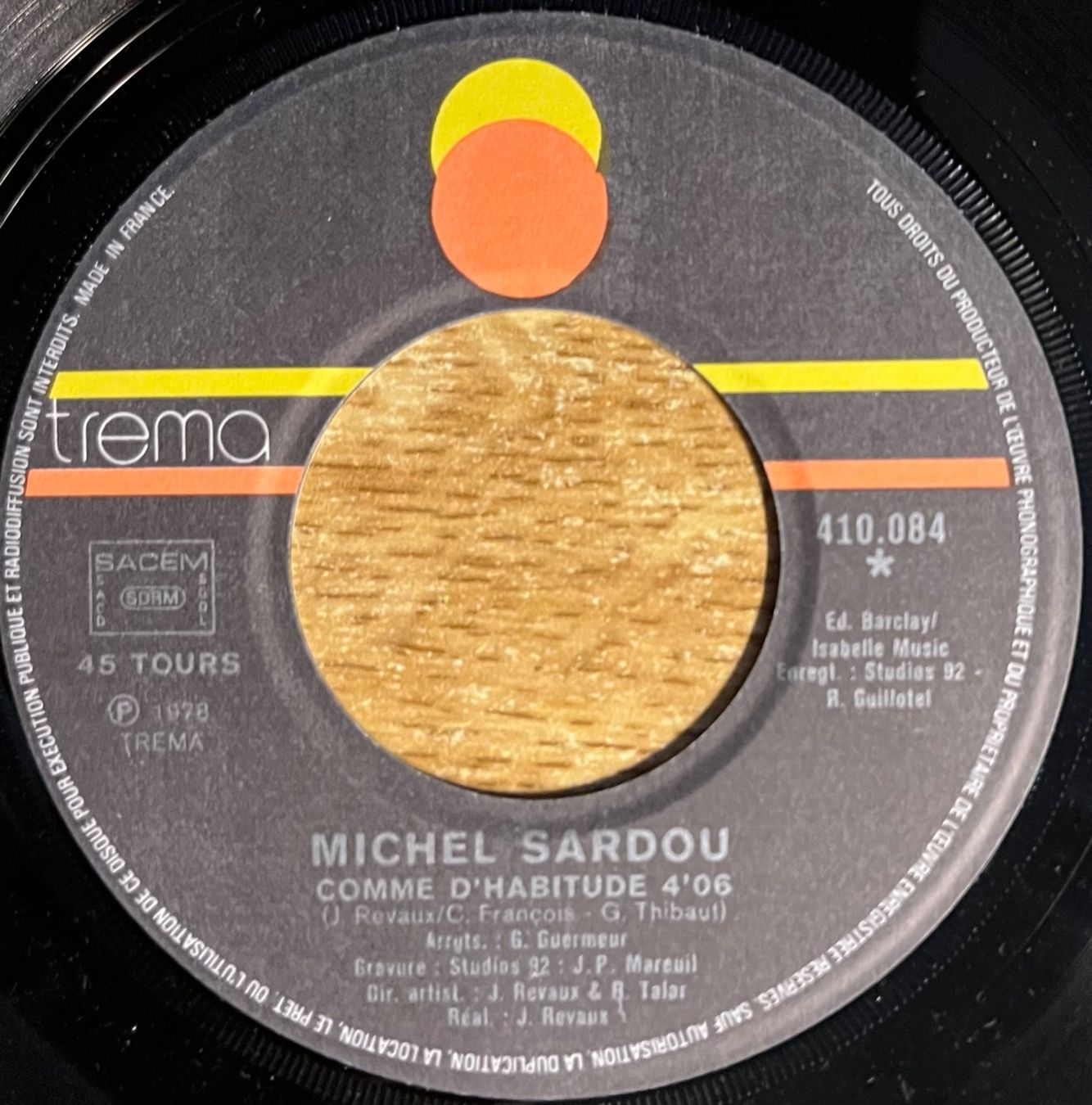 Schallplatten: MICHEL SARDOU - COMME D'HABITUDE – Gebraucht aus Bussigny von vinyl-pas-cher 2