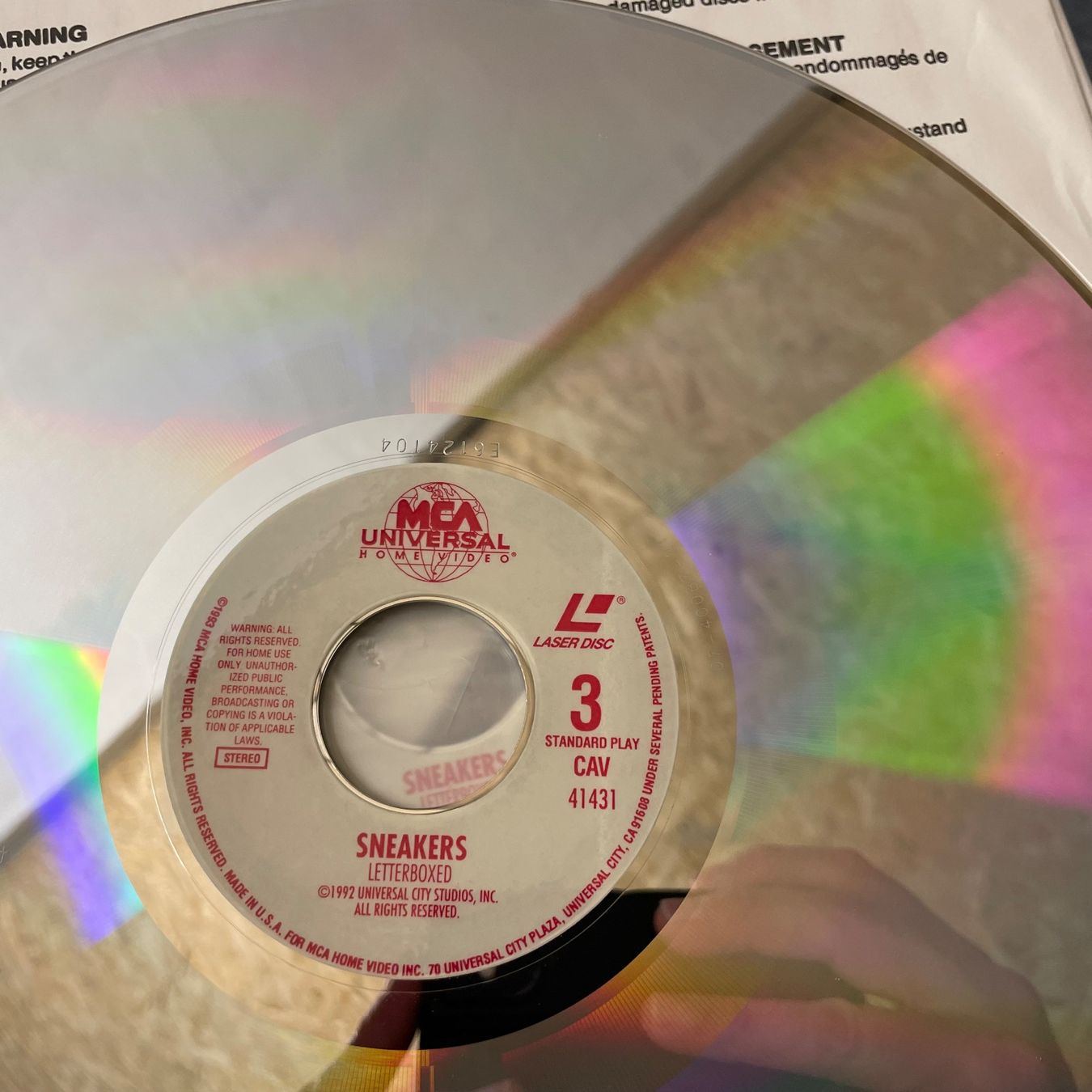 Tutti i DVDs: Sneakers - LASER DISC - Englisch Original – Usato da Stans venduto da Brode 3