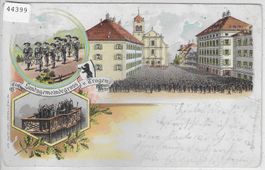 Ein Landsgemeindegruss von Trogen - Litho 1898