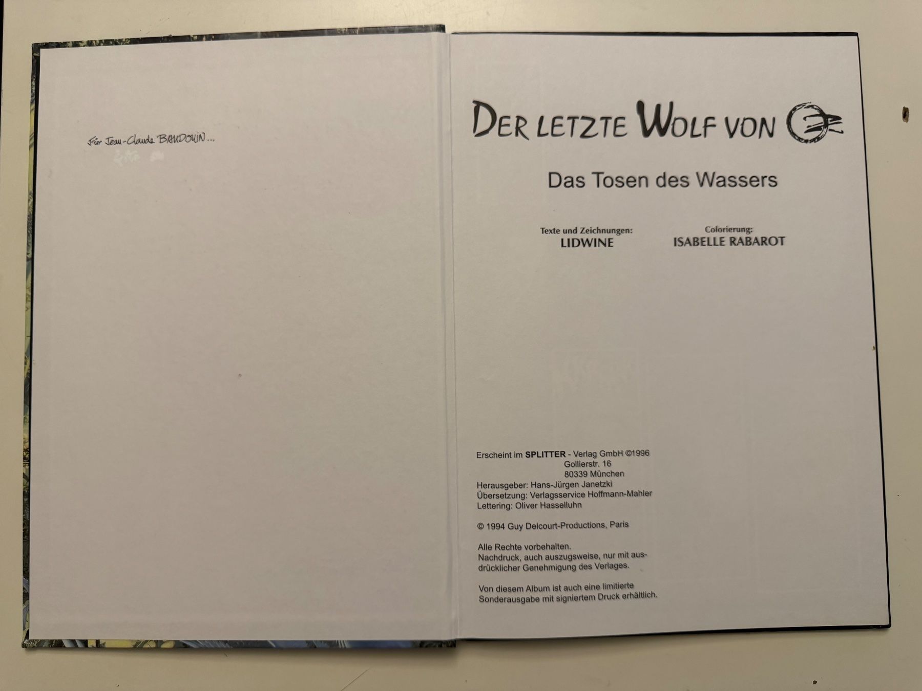 Fumetti: DER LETZTE WOLF VON OZ - SPLITTER – Usato da Münsingen venduto da Ganjam 3