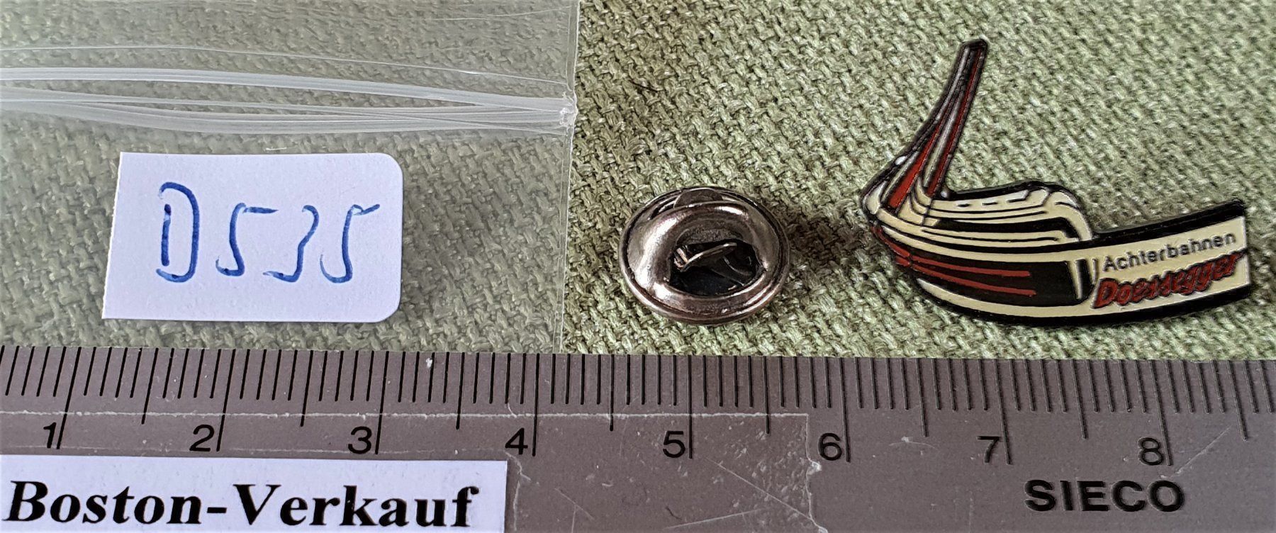 Broschen & Nadeln: D535 - Pin Achterbahn Doessegger 1982 – Gebraucht aus Reinach BL von Boston-Verkauf 2