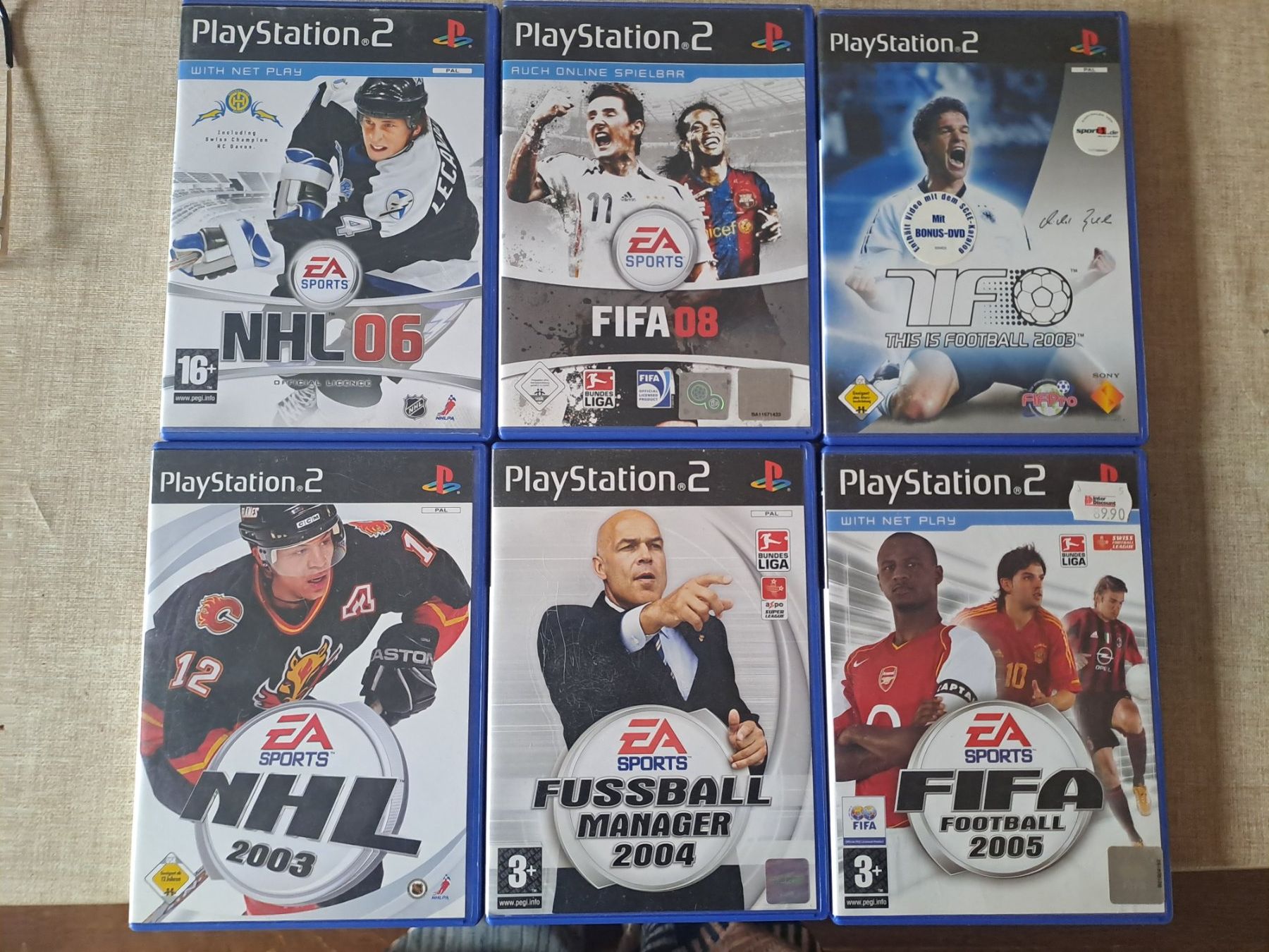 Sony Spiele: 6 PS2 Spiele TIF, FIFA, NHL – Gebraucht aus Bitsch von jajo79076