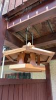 Vogelfutterhaus Holz sechseckig zum Aufhängen gebraucht