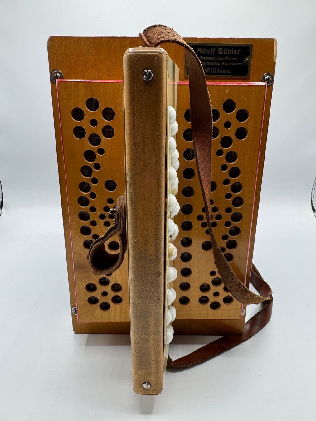 Strumenti musicali: Handörgeli Adolf Bühler Willisau, Handharmonika antik – Usato da Sachseln venduto da BONATI01 7
