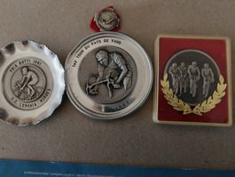 Lot de 4 médailles cyclisme Tour du Pays de Vaud 1967