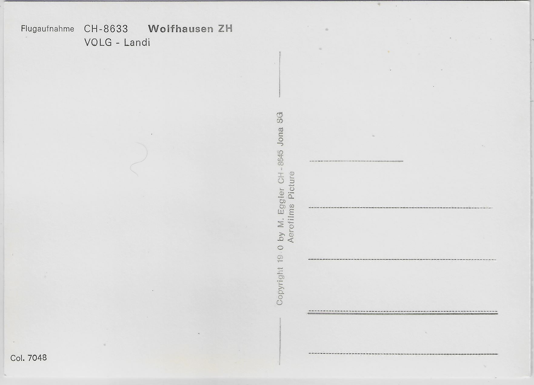 Cartoline postali: Flugaufnahme Wolfhausen ZH – Antico da Ettingen venduto da Kartenplanet 1