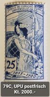 MA325) 79C, UPU, Nachgravierte Platte postfrisch Kt. 2000.-
