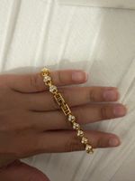 Armband Herzform Steine Goldfarben guter Zustand