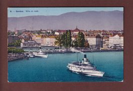 GENEVE - Rade - Bateau CGN - 1927