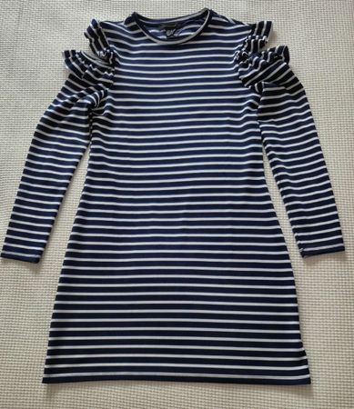 Robe Atmosphere rayée bleue blanche taille 38