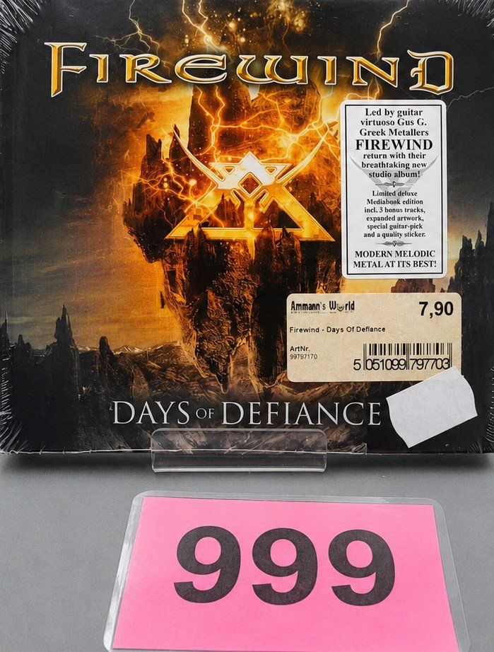 CD: CD Firewind "Days Of Defiance", Nr. 999 – Nuovo e nell'imballaggio originale da Kottwil venduto da Crazyrolf