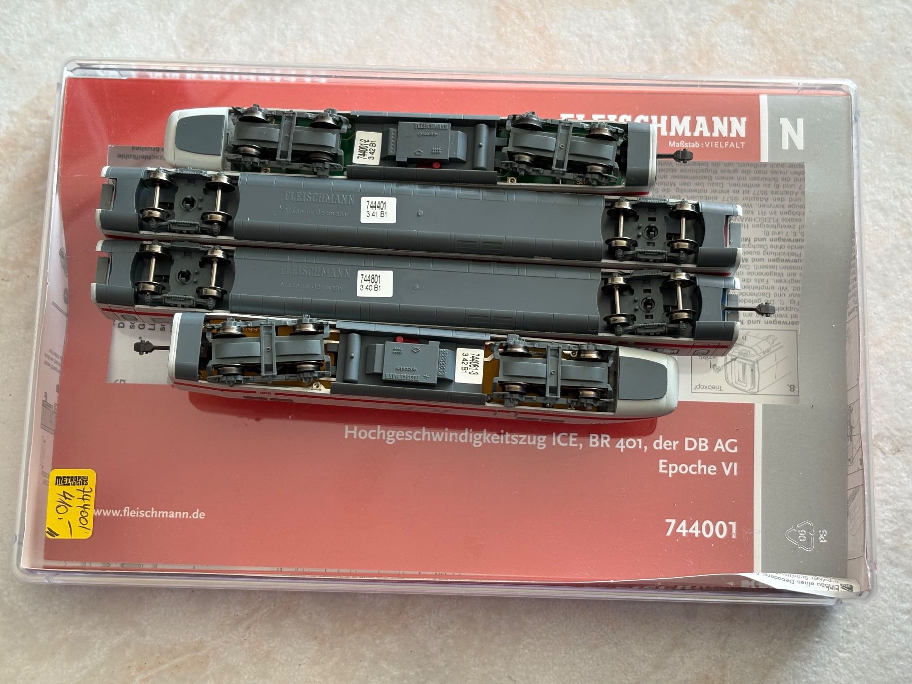 Fleischmann Modellini di ferrovie: Fleischmann 744001 ICE DB 4 Stück – Nuovo (secondo la descrizione) da Hauterive NE venduto da eriamch 3