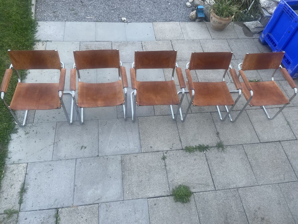 Sessel: 3 Leder Freischwinger – Gebraucht aus Hombrechtikon von leo_r5wr 1