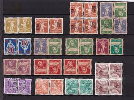 CH Briefmarken Lot "Kehrdruck"