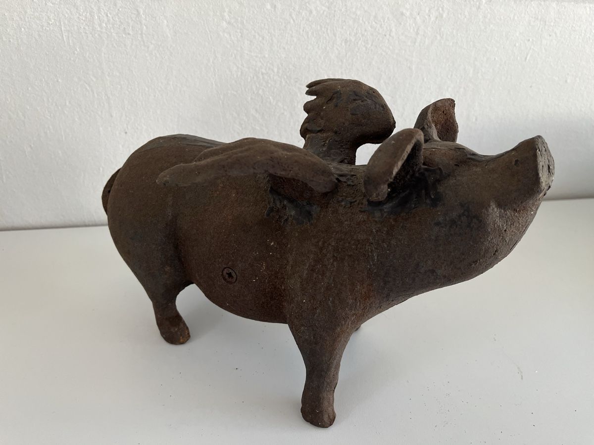 Figuren: grosses, schweres, fliegendes Schwein / Gusseisen – Gebraucht aus Wetzikon ZH von seli03 7