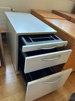 Caisson de bureau mobile blanc | 3 tiroirs
