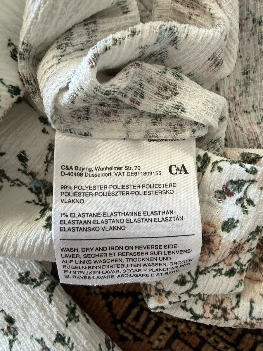 C&A Vestiti: C&A Kleid, XS Blumenmuster, Langarm – Usato da Locarno venduto da Ery02 2