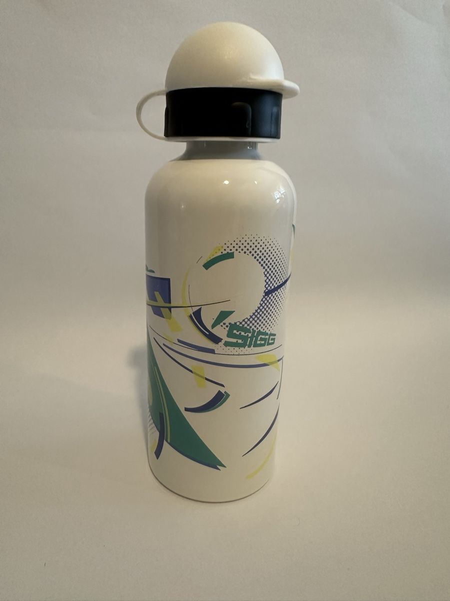 Sigg Gourdes & Thermos: Retro Original Sigg Trinkflasche, Retro weiss mit Muster – D'occasion à Uster par sus_s85n 1
