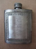 Zinn Flachmann / Flasche, Feinzinn 95%, 185 g,