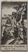 Orig. Kupferstich 1759 - Samariterin,  Joh. Ammann