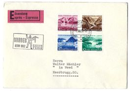 1952 portogerechter Pro Patria Expressbrief, Bundesfeier-St.