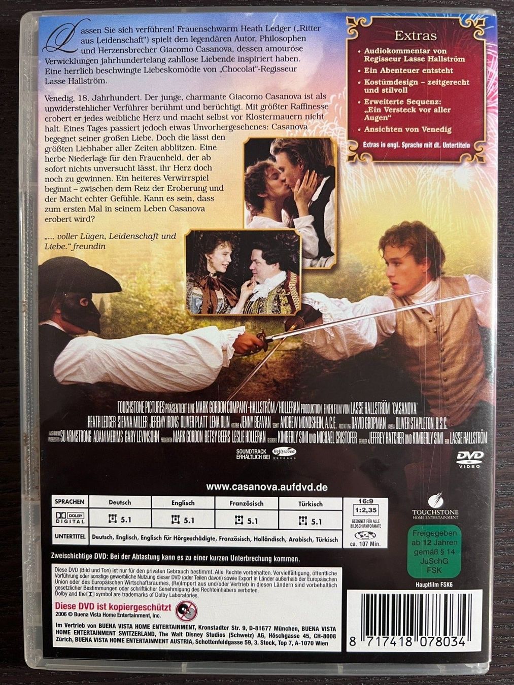Tutti i DVDs: Casanova (Heath Ledger) – Usato da Zürich venduto da FilmFreunde 1