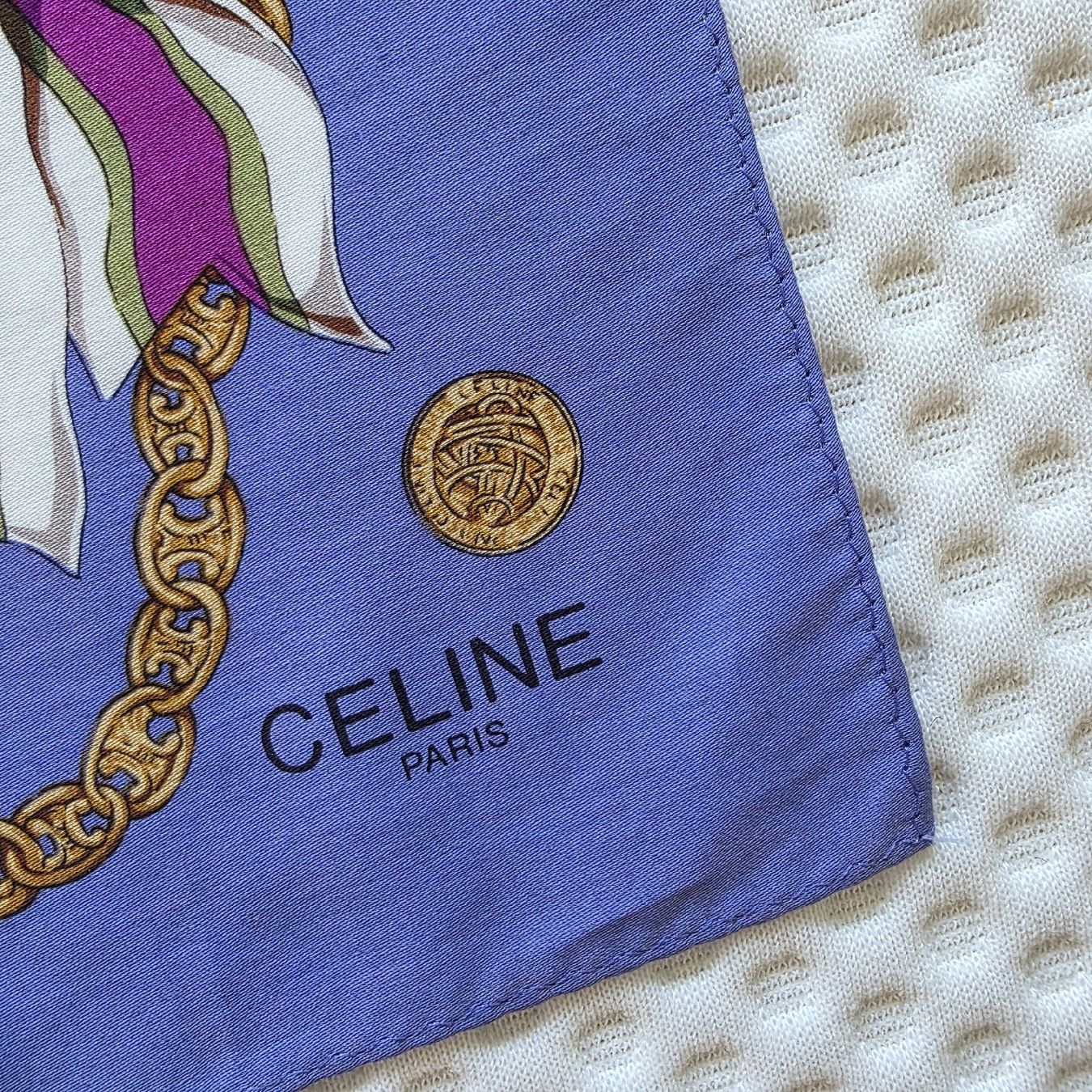 Celine Foulard & Sciarpe: Celine Baumwolltuch 52x52 cm – Nuovo (secondo la descrizione) da Zürich venduto da LIMAR 4