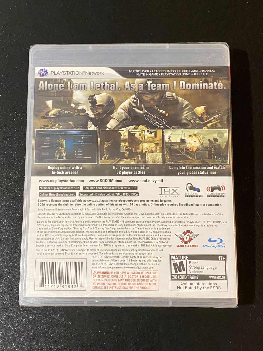Sony Giochi: SOCOM: Confrontation Sony Playstation PS3 US Import Version – Nuovo (secondo la descrizione) da Wil SG venduto da NICK222 1