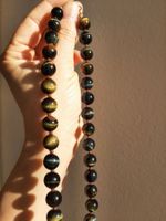 Kette aus Tigerauge und Falkenauge