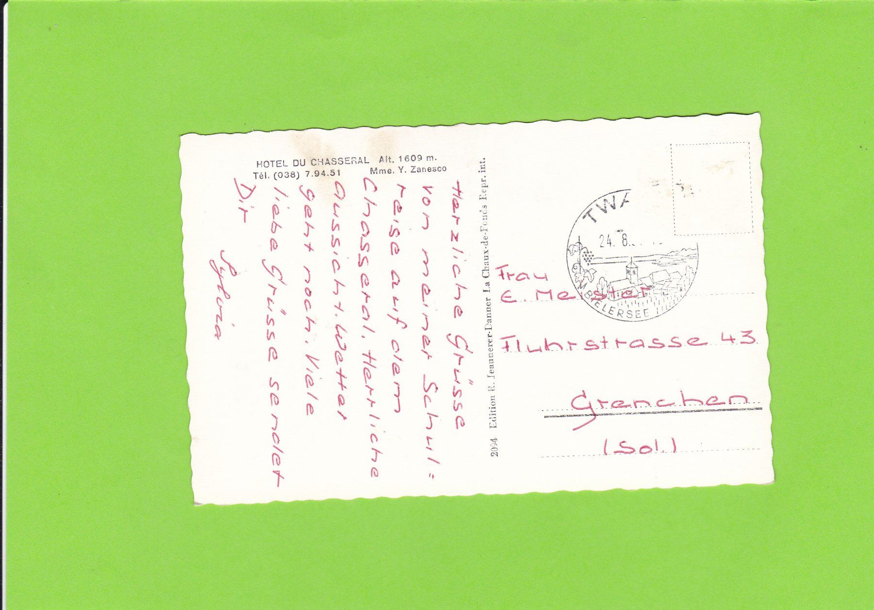 Cartoline postali: Chasseral – Usato da St. Peterzell venduto da neckertal 1