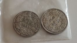 50 Rappen 1932 und 1955, Silber (LP)