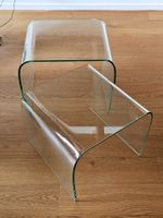 Beistelltische Glas, 2er Set gebogen, guter Zustand