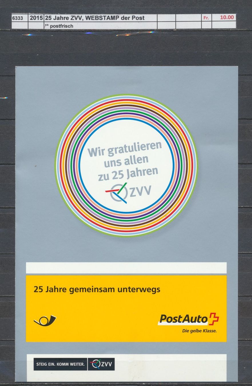 Tutti i francobolli: 2015 "25 Jahre ZVV" - WEBSTAMP der Post, ** postfrisch – Nuovo (secondo la descrizione) da Winterthur venduto da Zupogeru