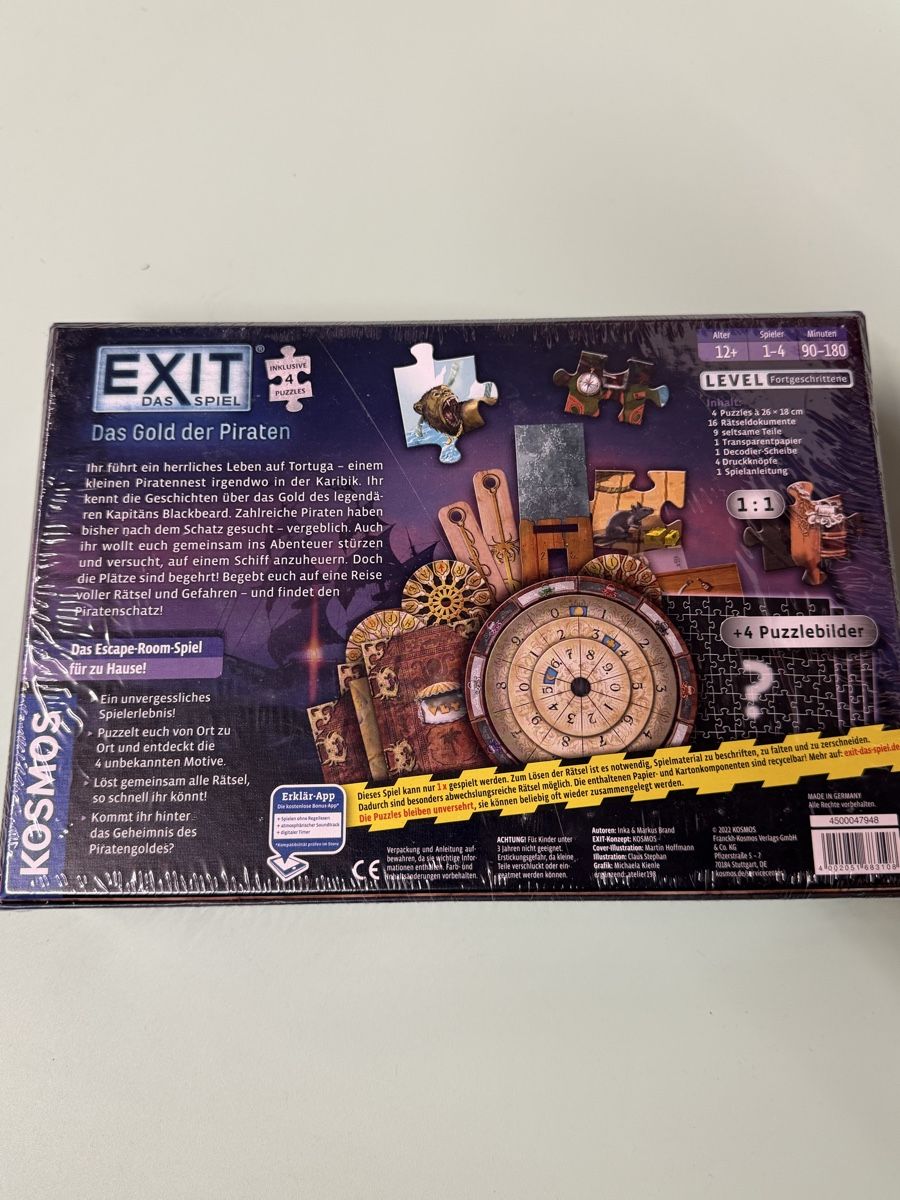 Kosmos Giochi: Exit Spiel: Das Gold der Piraten. NEU – Nuovo e nell'imballaggio originale da Luzern venduto da atlantis24 6