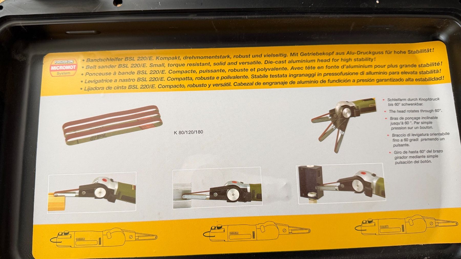 Proxxon Toutes les machines: Proxxon Bandschleifer BSL 200/E – D'occasion à Winznau par aar_2p6c