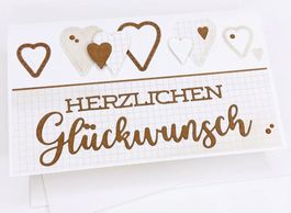 Stanzschablone Nr. 943, Glückwunsch (Sizzix geeignet)