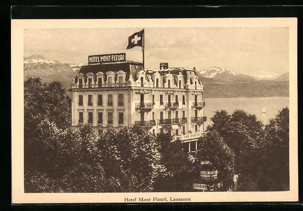 Cartoline postali: AK Lausanne, Hotel Mont Fleuri – Usato da Berlin venduto da bartko-reher