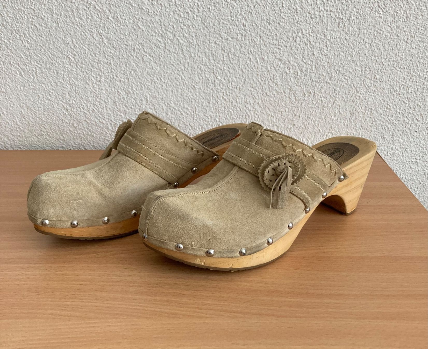 Graceland Damenschuhe: Damen Clogs, beige – Gebraucht aus Diepoldsau von mabeapt